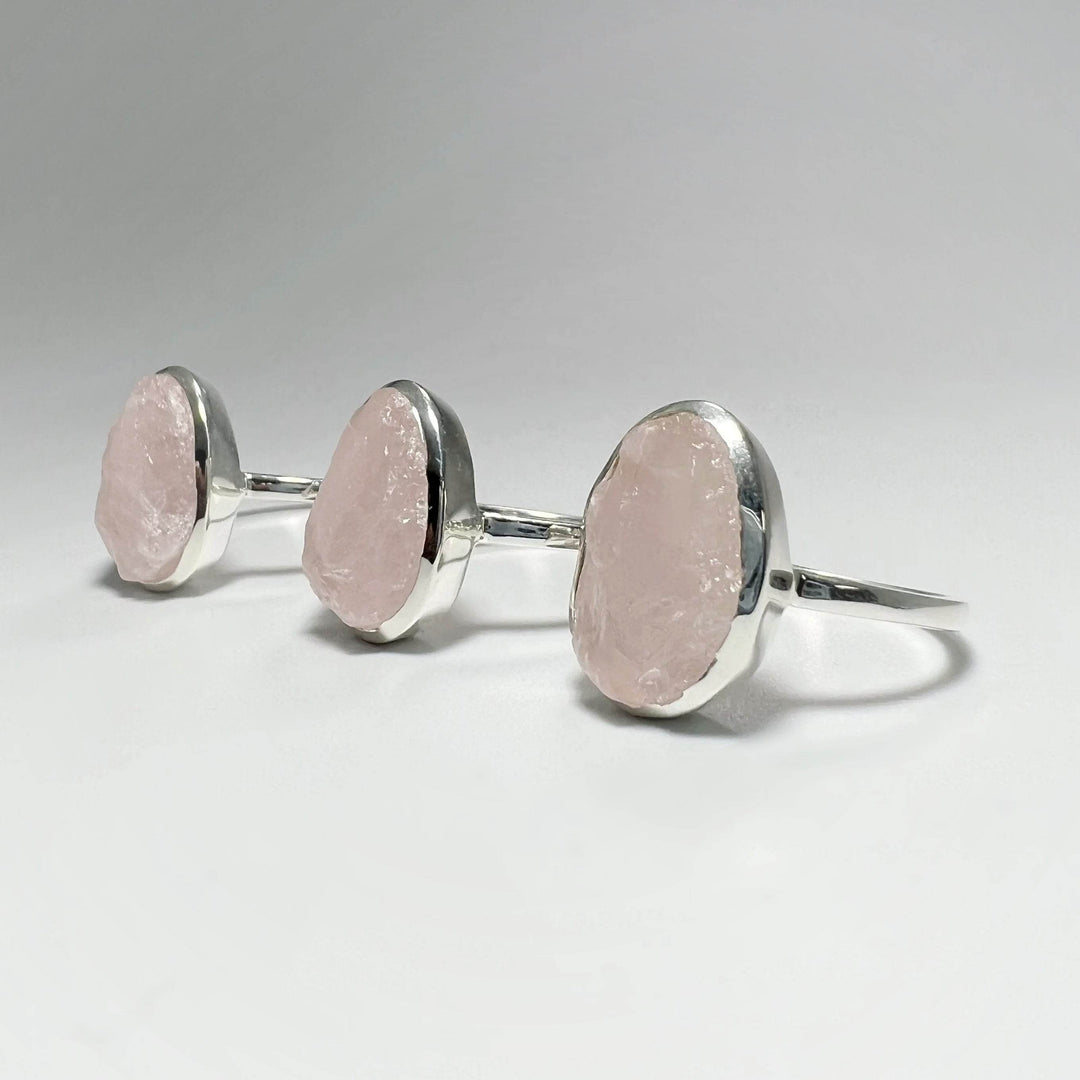 Raw Rose Quartz Ring-Rocks and Gems Canada
