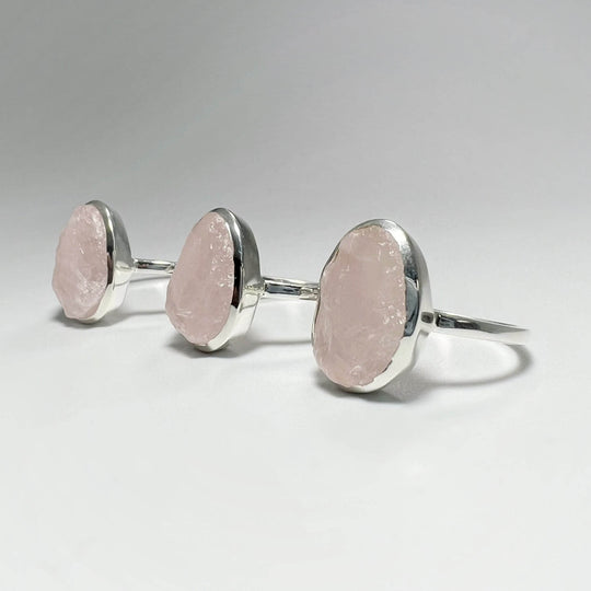 Raw Rose Quartz Ring-Rocks and Gems Canada