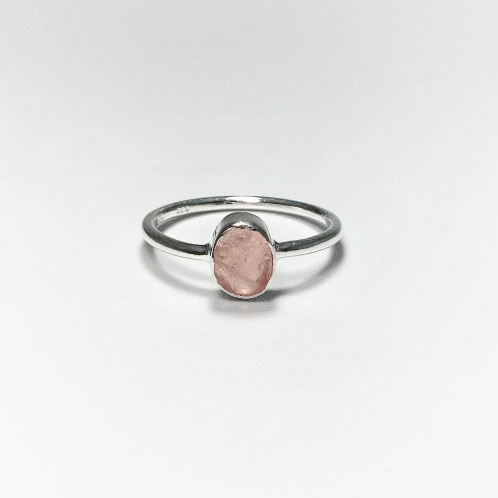 Raw Rose Quartz Ring-Rocks and Gems Canada