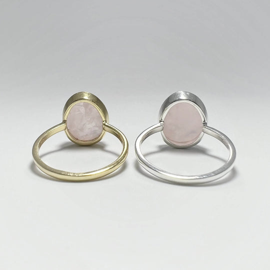 Raw Rose Quartz Ring-Rocks and Gems Canada