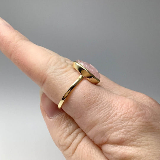 Raw Rose Quartz Ring-Rocks and Gems Canada