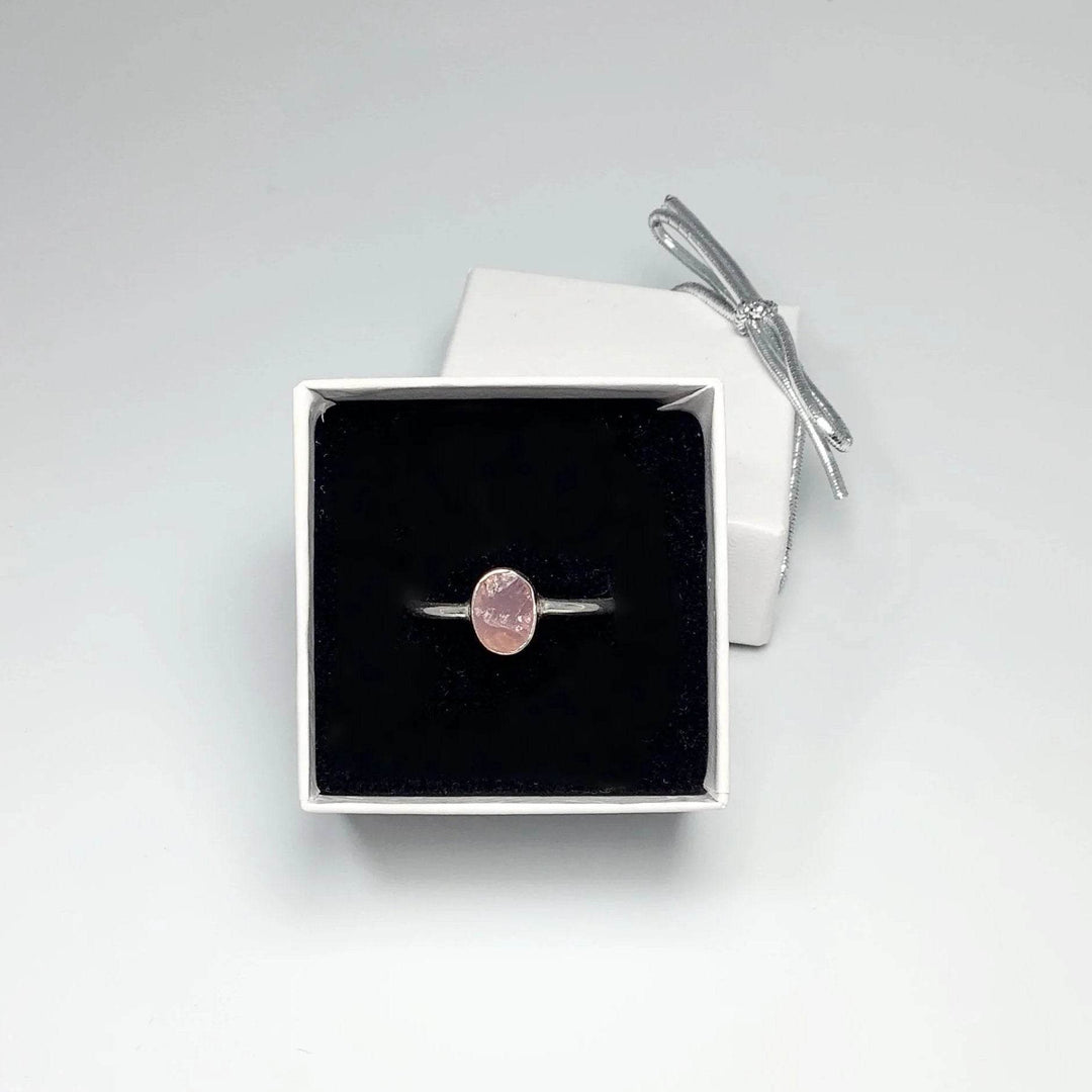 Raw Rose Quartz Ring-Rocks and Gems Canada