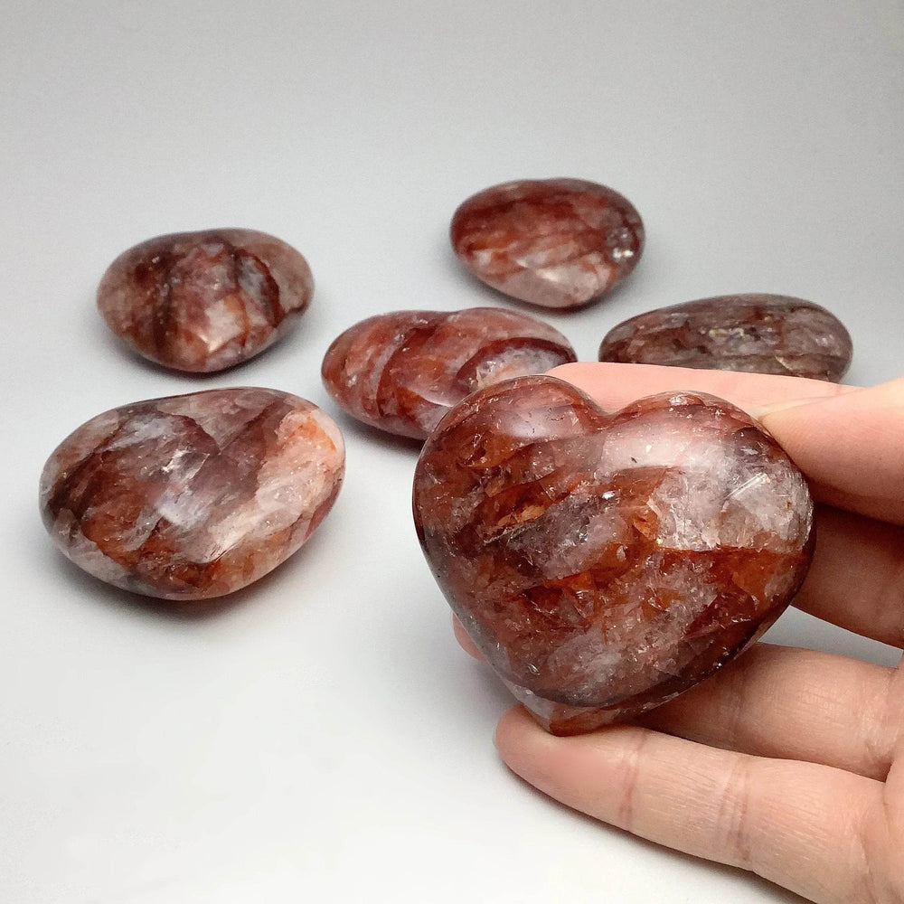 Red Hematoid Quartz Heart-Rocks and Gems Canada
