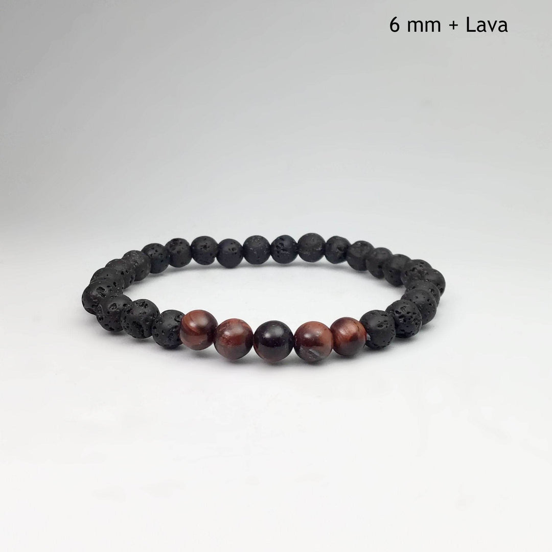 Red Tiger Eye Beaded Bracelet-Rocks and Gems Canada