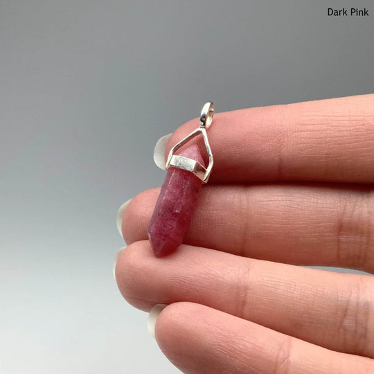 Rhodonite Double Terminated Point Pendant-Rocks and Gems Canada