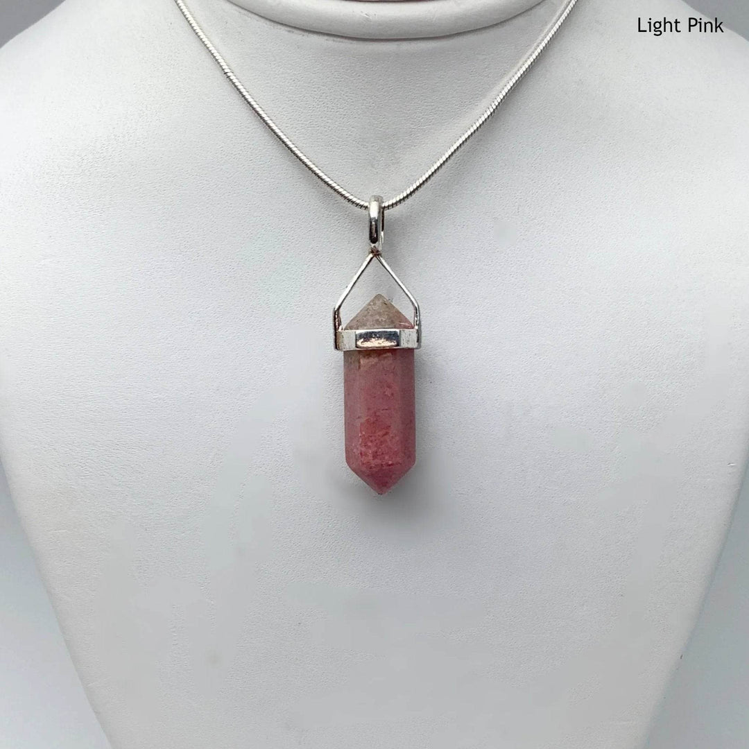 Rhodonite Double Terminated Point Pendant-Rocks and Gems Canada