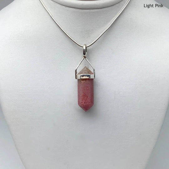 Rhodonite Double Terminated Point Pendant-Rocks and Gems Canada
