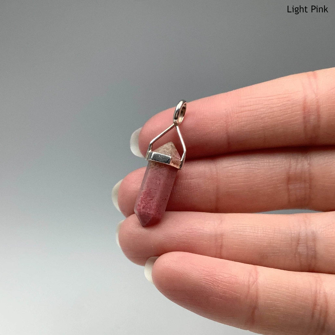 Rhodonite Double Terminated Point Pendant-Rocks and Gems Canada