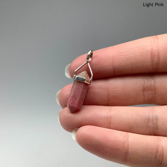 Rhodonite Double Terminated Point Pendant-Rocks and Gems Canada