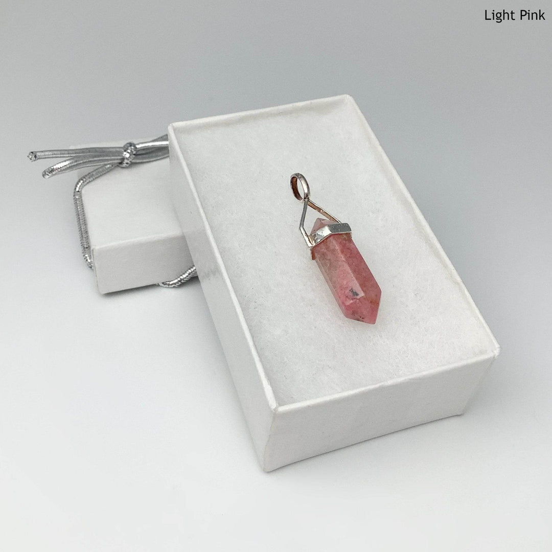 Rhodonite Double Terminated Point Pendant-Rocks and Gems Canada