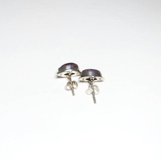 Rhodonite Stud Earrings-Rocks and Gems Canada