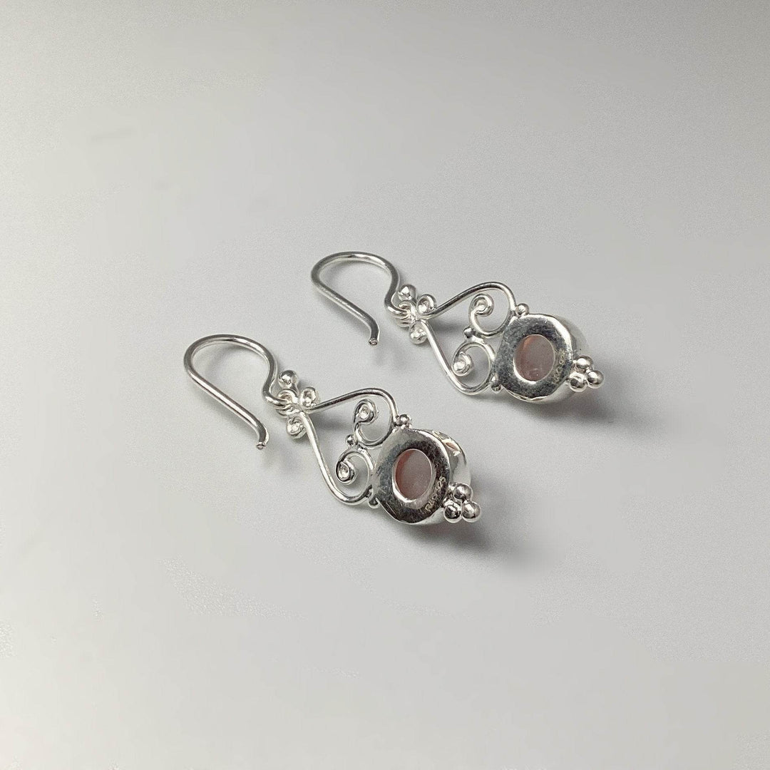 Rose Quartz Dangle Earrings-Rocks and Gems Canada