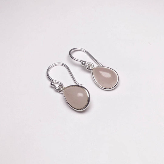Rose Quartz Dangle Earrings-Rocks and Gems Canada