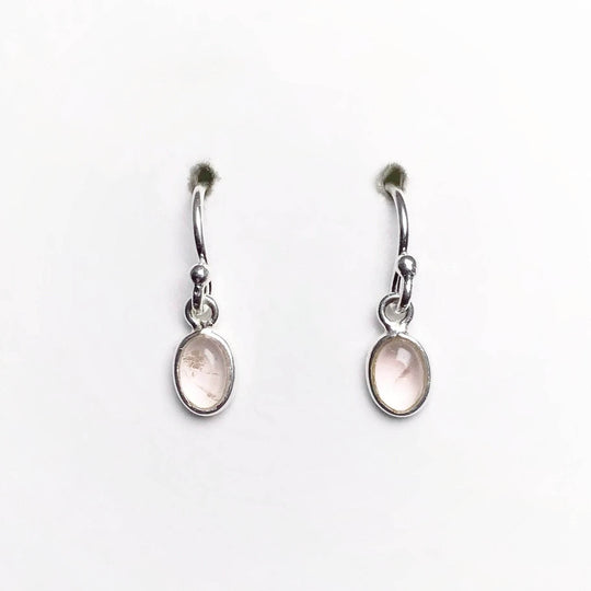 Rose Quartz Dangle Earrings-Rocks and Gems Canada