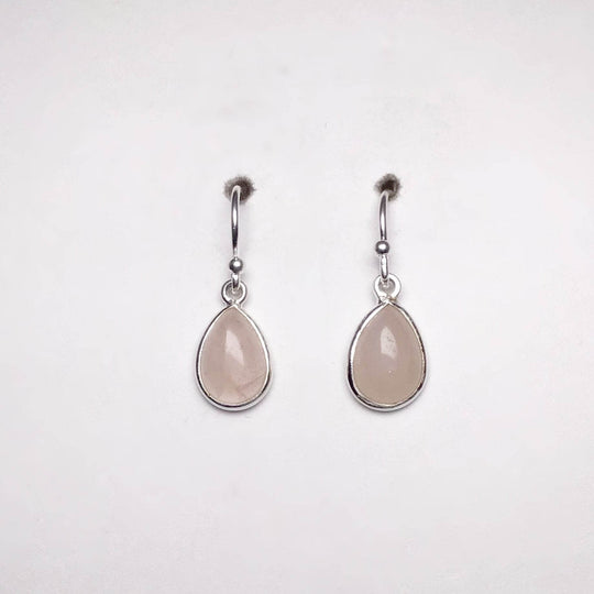 Rose Quartz Dangle Earrings-Rocks and Gems Canada