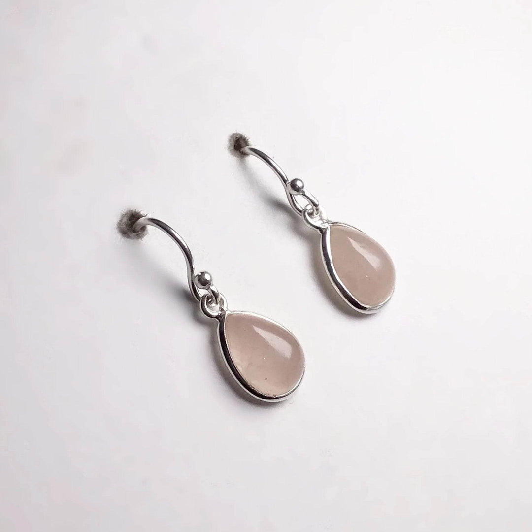 Rose Quartz Dangle Earrings-Rocks and Gems Canada