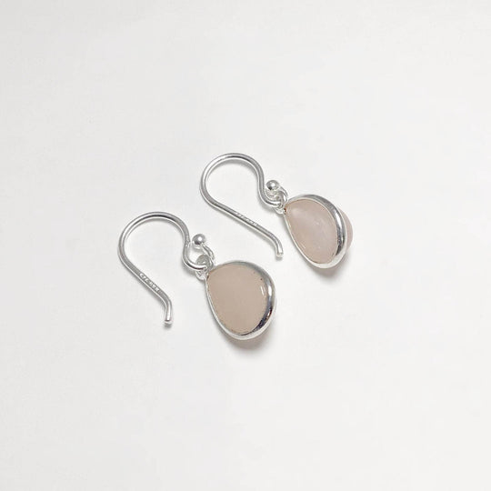 Rose Quartz Dangle Earrings-Rocks and Gems Canada