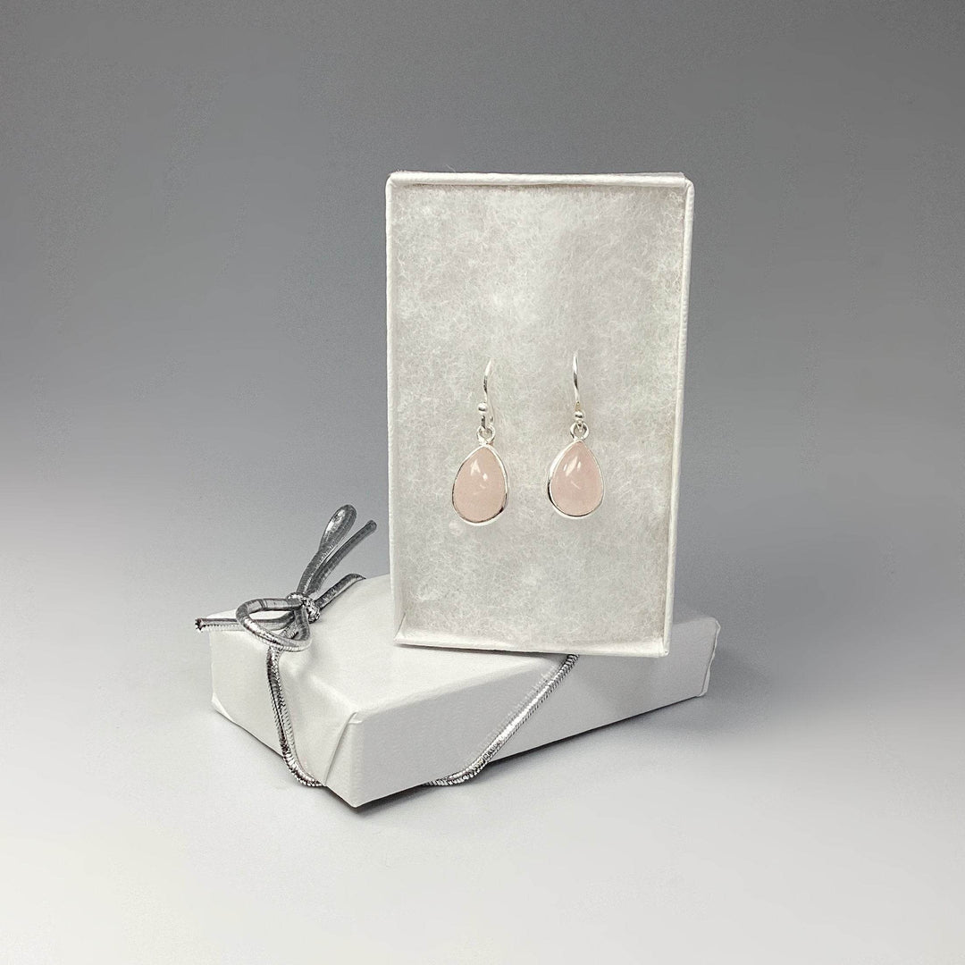 Rose Quartz Dangle Earrings-Rocks and Gems Canada