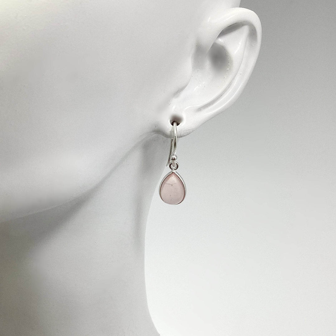 Rose Quartz Dangle Earrings-Rocks and Gems Canada