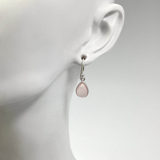 Rose Quartz Dangle Earrings-Rocks and Gems Canada