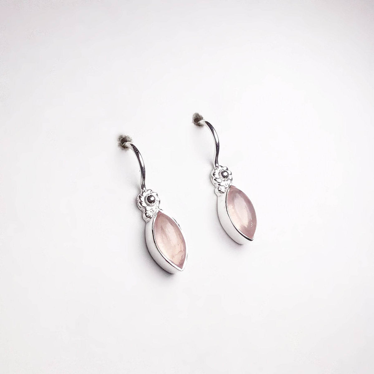 Rose Quartz Dangle Earrings-Rocks and Gems Canada