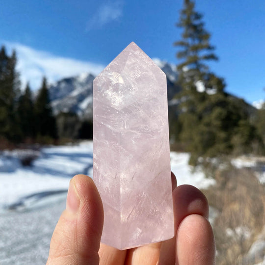 Rose Quartz Point-Rocks and Gems Canada