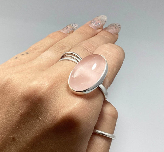Rose Quartz Ring-Rocks and Gems Canada