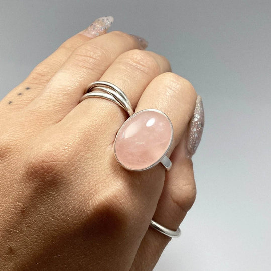 Rose Quartz Ring-Rocks and Gems Canada