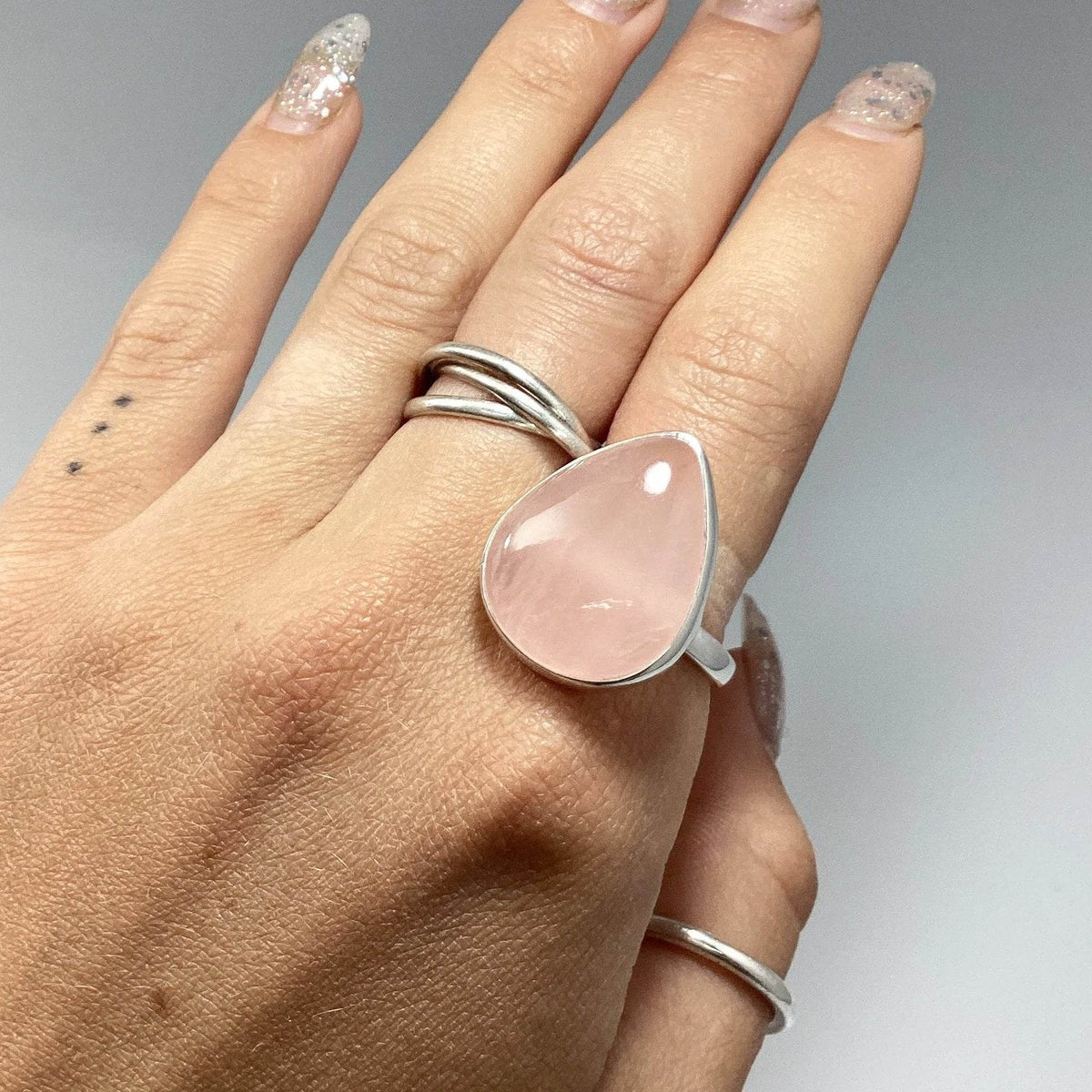 Rose Quartz Ring-Rocks and Gems Canada