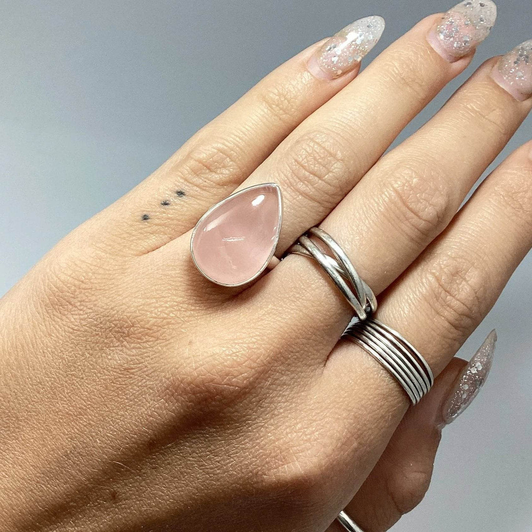 Rose Quartz Ring-Rocks and Gems Canada