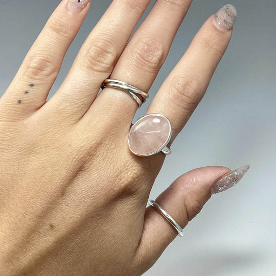 Rose Quartz Ring-Rocks and Gems Canada