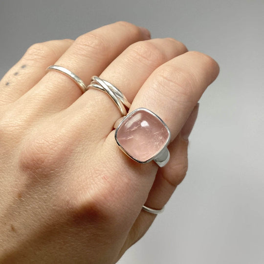 Rose Quartz Ring-Rocks and Gems Canada