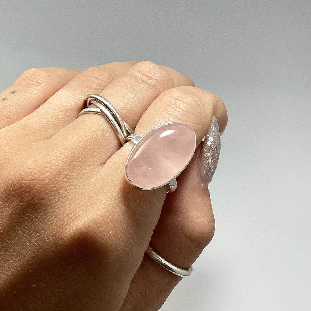 Rose Quartz Ring-Rocks and Gems Canada