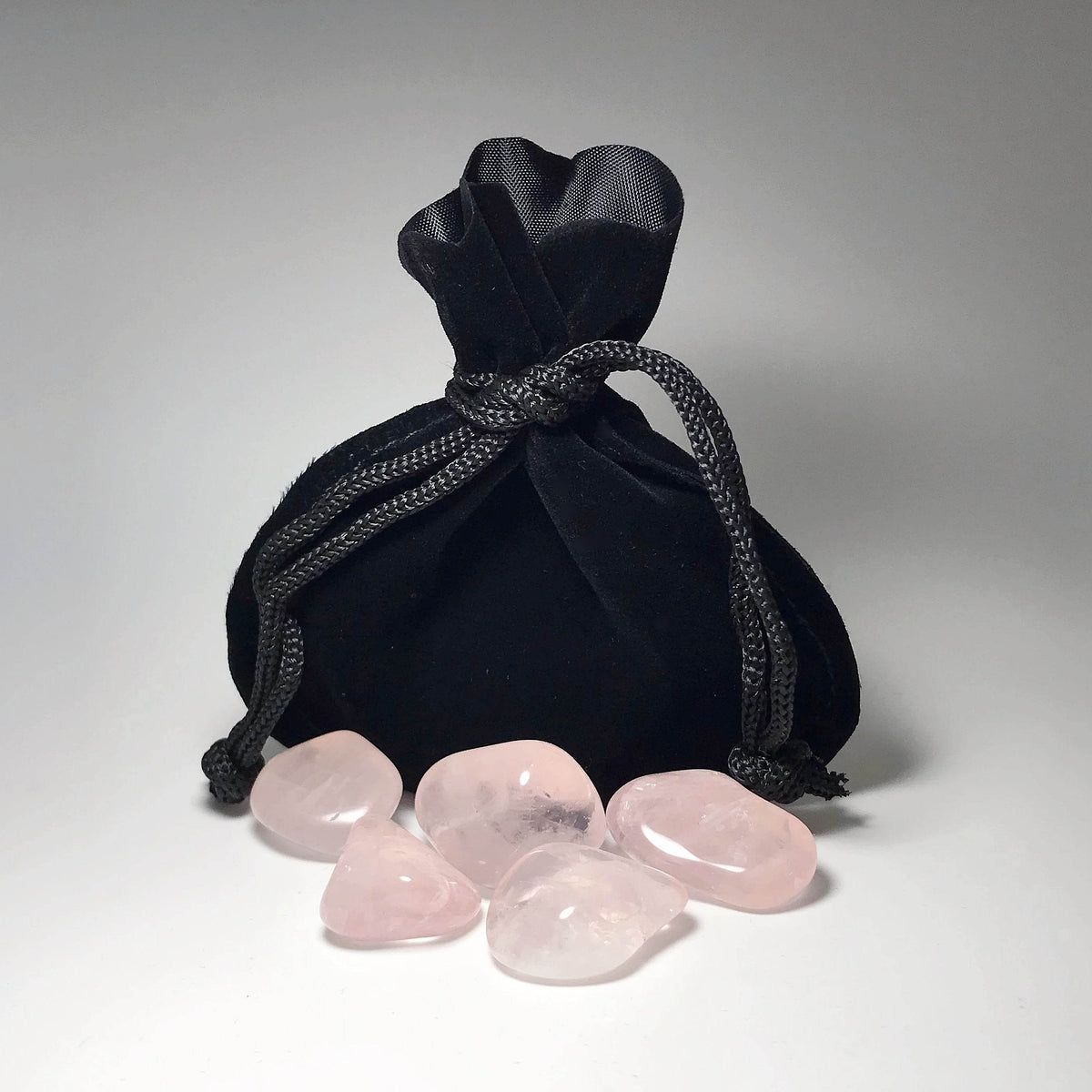 Rose Quartz Small Tumbles Pouch-Rocks and Gems Canada
