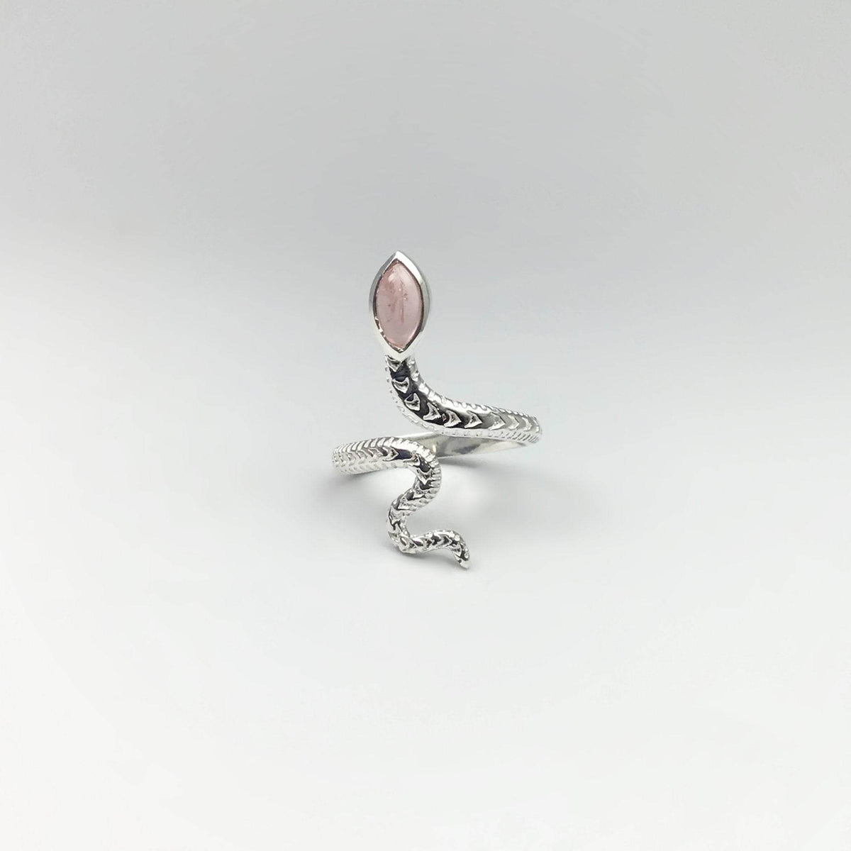 Rose Quartz Snake Ring-Rocks and Gems Canada