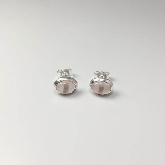 Rose Quartz Stud Earrings-Rocks and Gems Canada