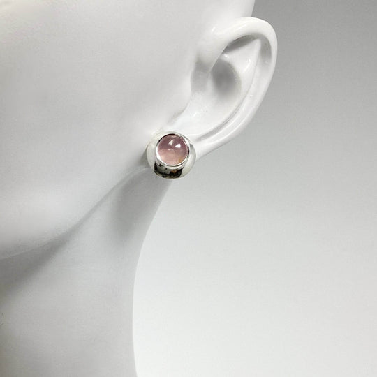 Rose Quartz Stud Earrings-Rocks and Gems Canada