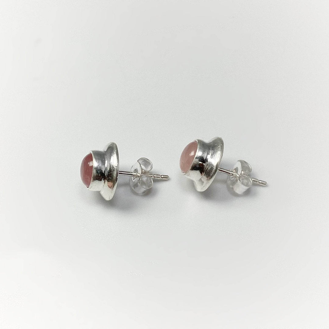 Rose Quartz Stud Earrings-Rocks and Gems Canada