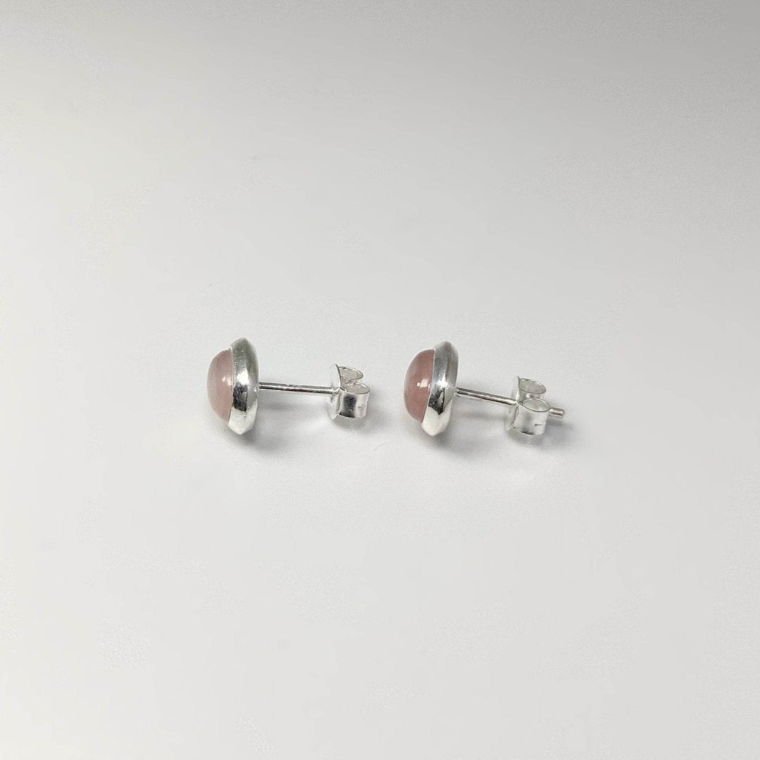Rose Quartz Stud Earrings-Rocks and Gems Canada