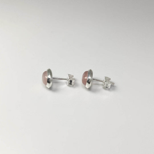 Rose Quartz Stud Earrings-Rocks and Gems Canada
