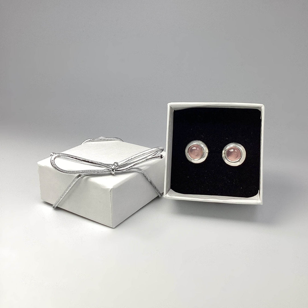 Rose Quartz Stud Earrings-Rocks and Gems Canada