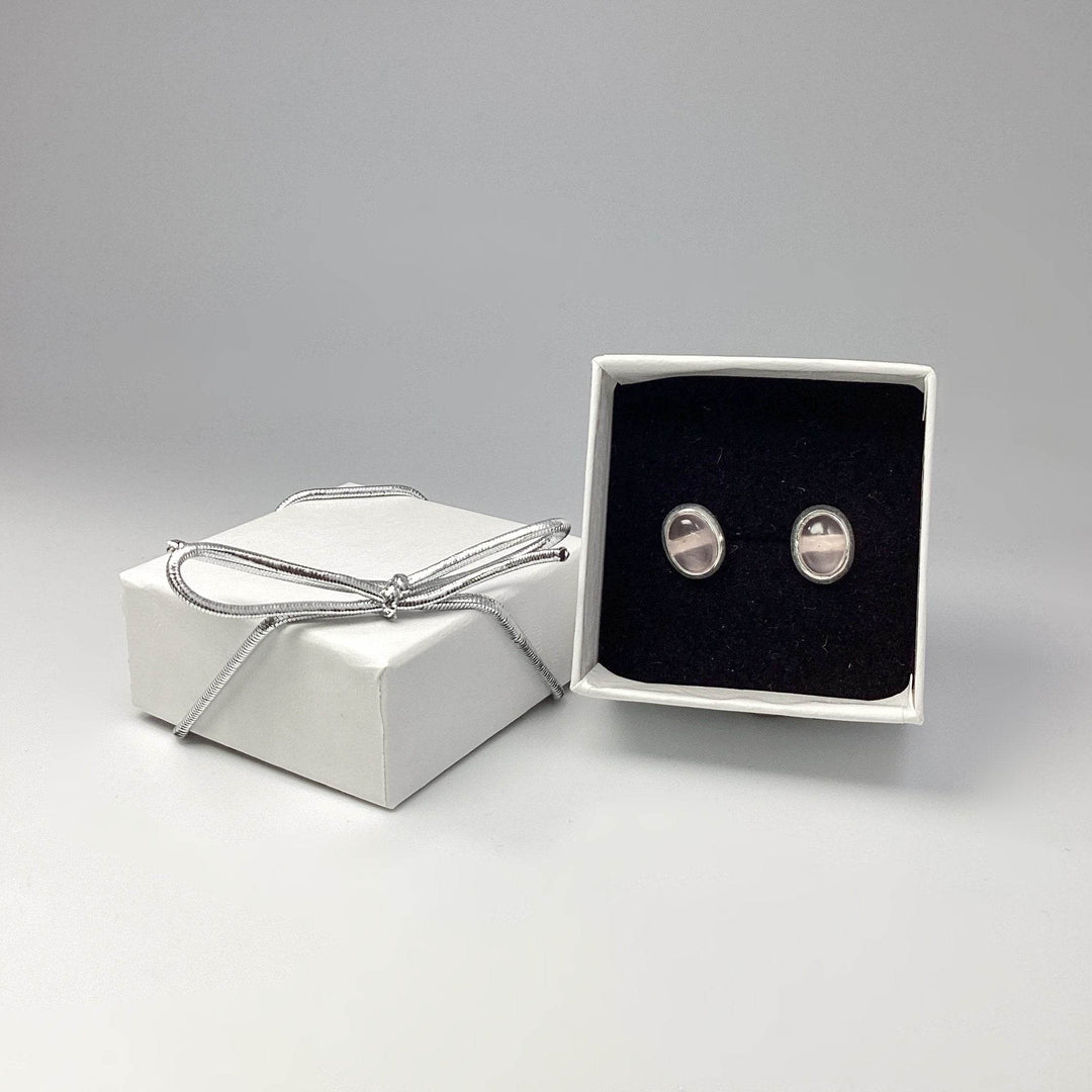 Rose Quartz Stud Earrings-Rocks and Gems Canada