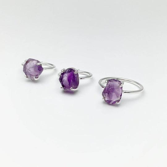 Rough Amethyst Ring-Rocks and Gems Canada