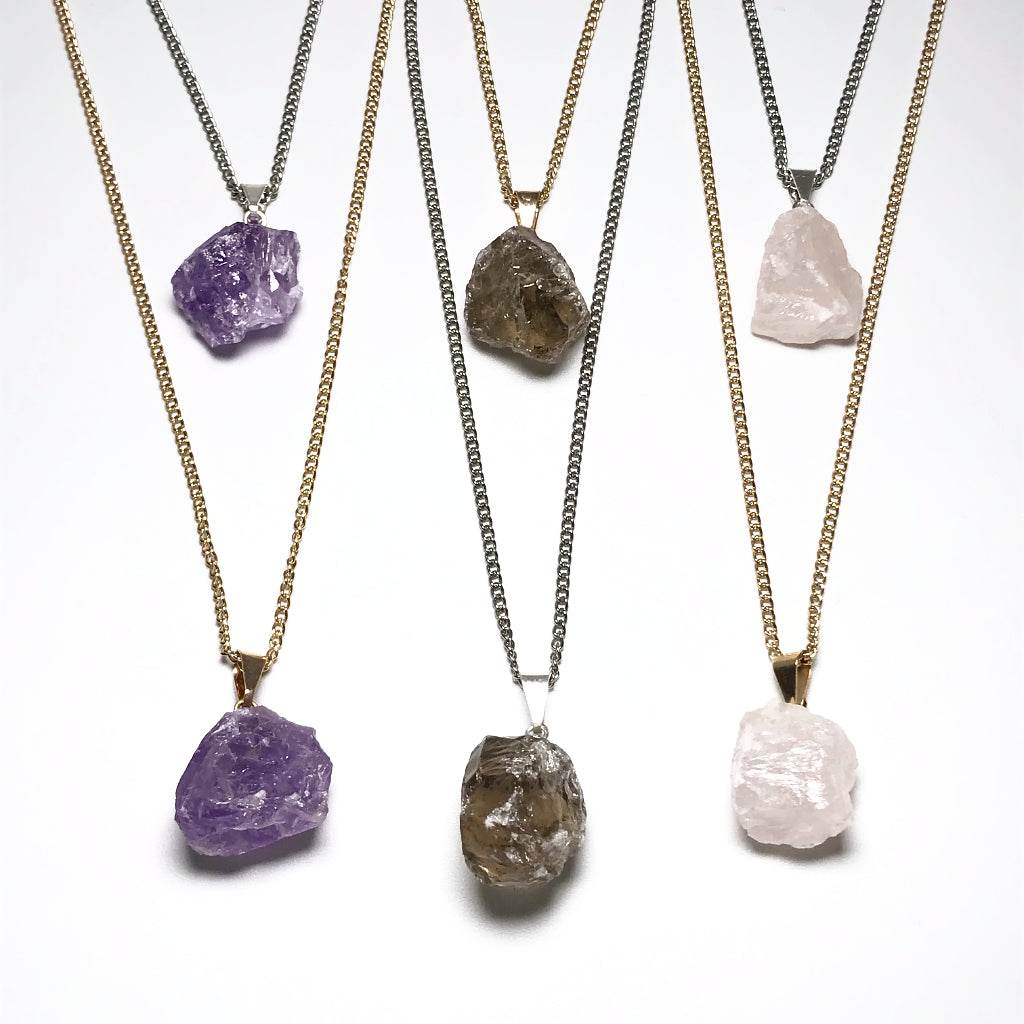 Rough Gemstone Necklace-Rocks and Gems Canada