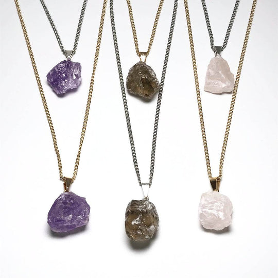 Rough Gemstone Necklace-Rocks and Gems Canada