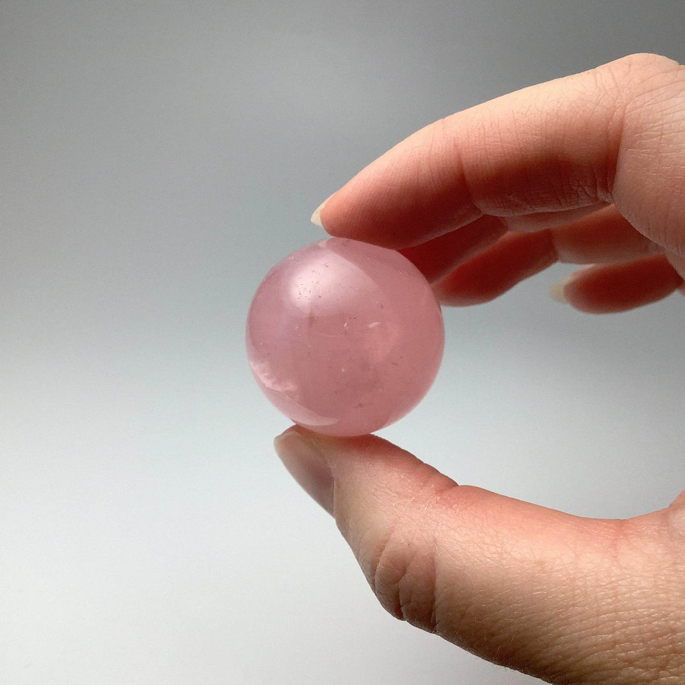 Small Rose Quartz Sphere-Rocks and Gems Canada