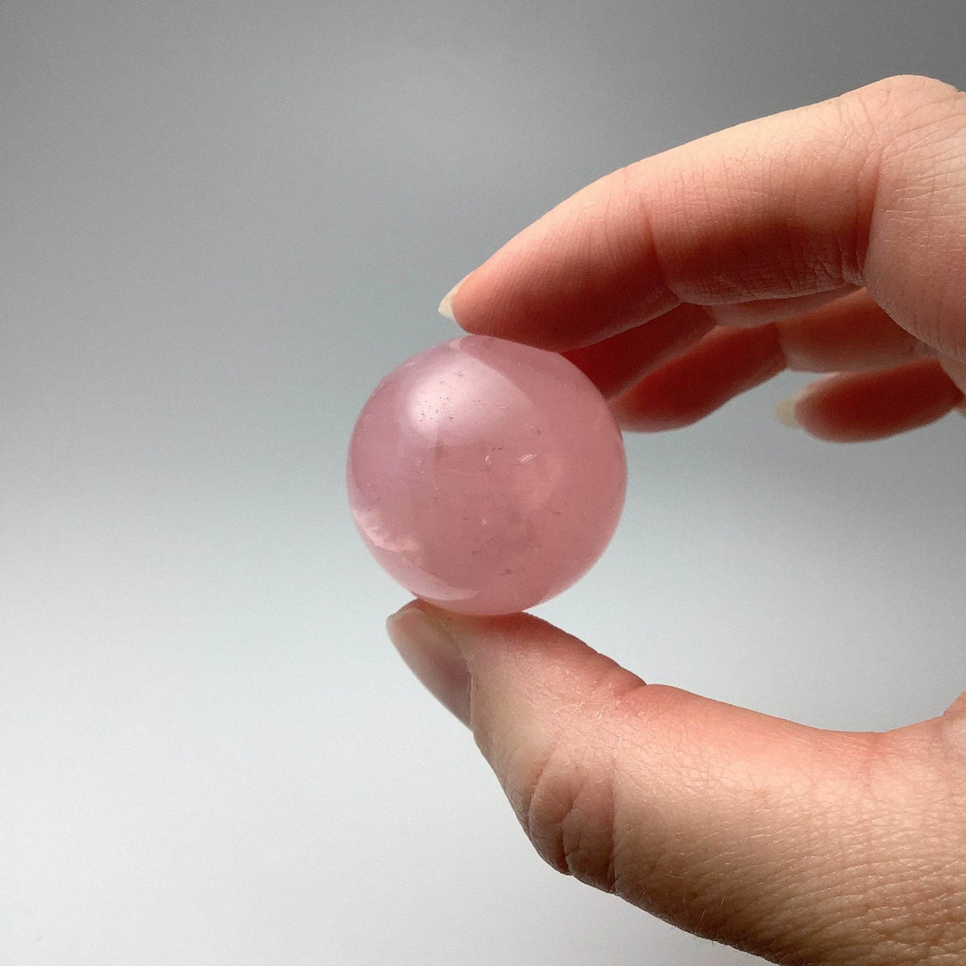 Small Rose Quartz Sphere-Rocks and Gems Canada