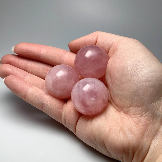Small Rose Quartz Sphere-Rocks and Gems Canada