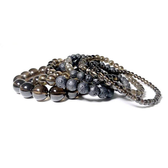 Smoky Quartz Beaded Bracelet-Rocks and Gems Canada