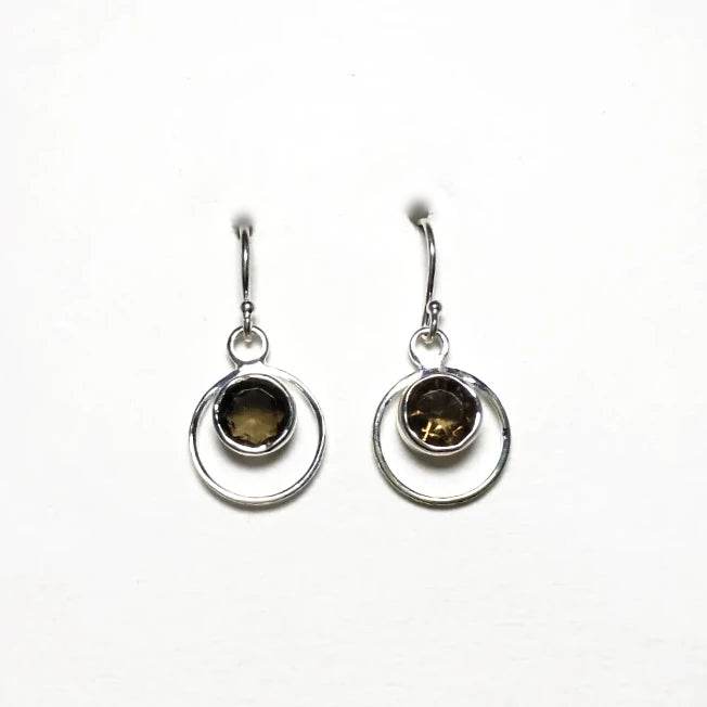 Smoky Quartz Dangle Earrings-Rocks and Gems Canada